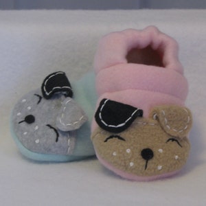 Fleece Puppy Baby Soft Sole Slippers- New Color Options- Buy 2 Get 1 Free