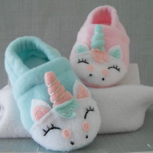Fleece Baby Unicorn Soft Sole Slippers- Baby Fleece Slippers- Buy 2 Get 1 Free