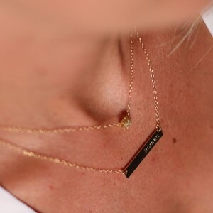 Gold Bar Name Necklace. The Jessica. image 3