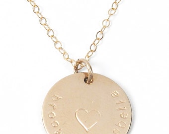 The Gretchen handstamped necklace.