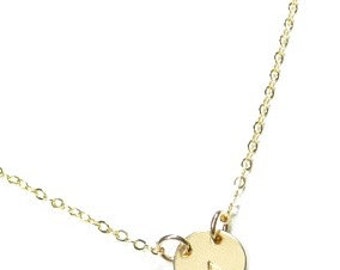 Tiny Initial Necklace