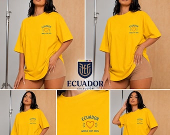 Ecuador Soccer Fan Shirt, Ecuadorian Football T-Shirt, El Tri, Ecuador World Cup 2026 Shirt, Ecuador Girl Soccer Tee Cream