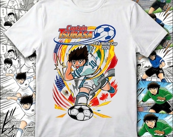 Captain Tsubasa Fifa 2026 voetbal-T-shirt, anime voetbal-T-shirt, Super Campeones-fankleding