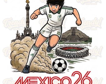 Bundel Wereldbeker 2026 Captain Tsubasa Mexico DTF/sublimatie warmteoverdracht 4 png