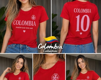 Colombia Soccer Fan Shirt, Colombian Football T-Shirt, Pasión que nos une, Colombia World Cup 2026 Shirt, Colombian Mom Soccer Tee Red