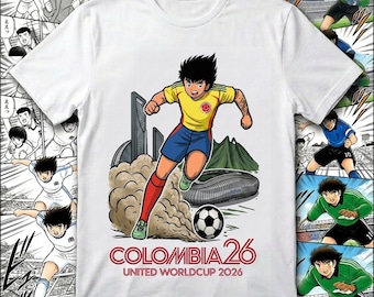 Voetbalshirt Captain Tsubasa Anime, WK-T-shirt Colombia 2026
