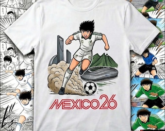 Captain Tsubasa Mexico 2026 Soccer Shirt 01, Anime Football Tee, Super Campeones Fan Apparel