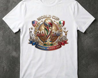 3D voetbalshirt WK 2026, aangepast voetbalshirt VS Canada Mexico