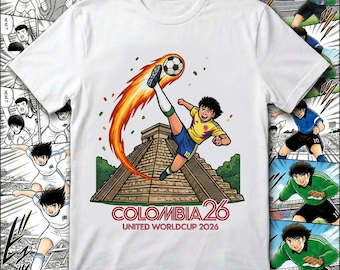 Voetbalshirt Captain Tsubasa, anime-T-shirt WK 2026 Colombia