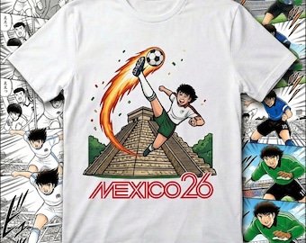 Captain Tsubasa Mexico 2026 voetbalshirt 03, anime-voetbalshirt, Super Campeones-fankleding