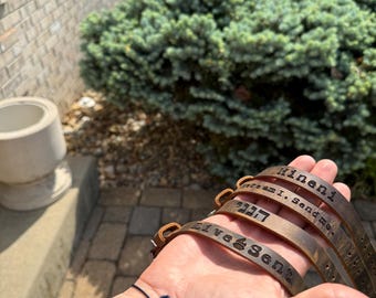 Leather "Live Sent" Buckle Bracelet