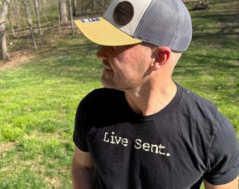 Faith Based Trucker Style Leather Patch Hat