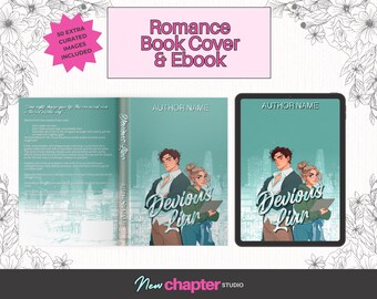 Contemporary Romance Cover, Premade Romance Ebook Cover, Paperback Wrap Bundle Design