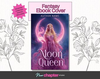 ファンタジー既成ブックカバー、イラスト入りロマンス、インディーズ作家向け限定電子書籍カバー