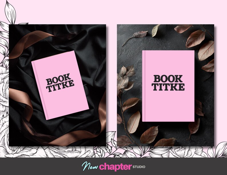 Canva Book Mockup Flatlays Pastel Pink Romance Author Marketing Images ...