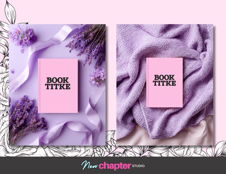 Canva Book Mockup Flatlays Pastel Pink Romance Author Marketing Images ...