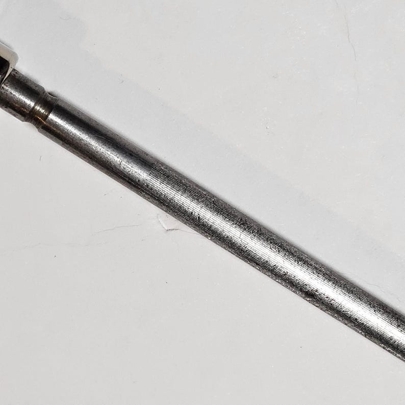 Varilla de afilado de acero para cuchillos antiguos con mango de cuerno imagen 5