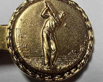 1966 McGraw-Hill 10K Gold Filled Medallic Art Co. Golf Award Krawattenklammer