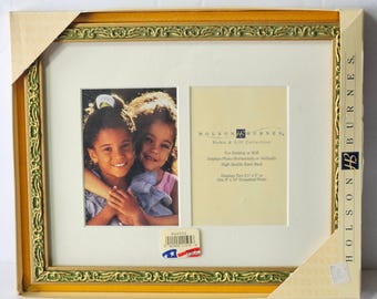 Zabytkowa złota rama Holson Burnes 8x10 z ozdobnymi zdobieniami – nowa, stara, zapasowa, W24502