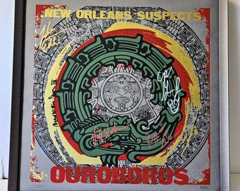 New Orleans Verdächtige "Unseroboros" signierte und nummerierte limitierte gerahmte Album Art (20/30)