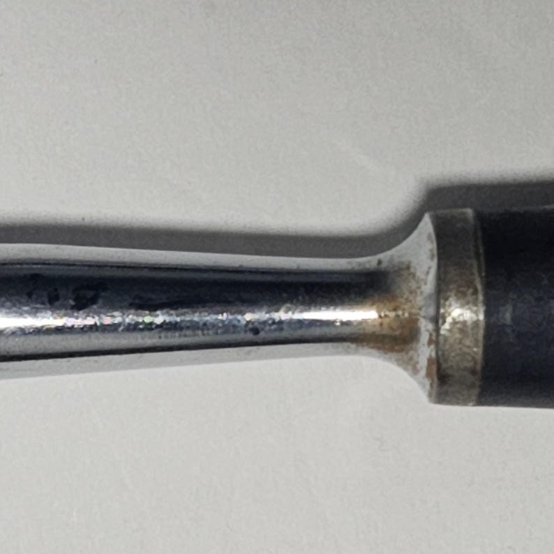 Vintage Black Handle Diamond Coated Knife Sharpening Steel Honing Rod image 5