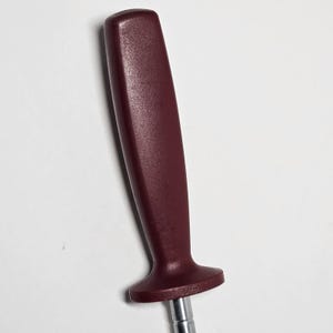 Vintage Burgundy Handle Knife Sharpening Steel Honing Rod image 4