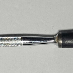 Vintage Black Handle Diamond Coated Knife Sharpening Steel Honing Rod image 4