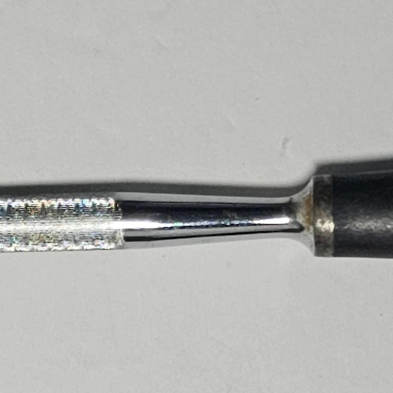 Vintage Black Handle Diamond Coated Knife Sharpening Steel Honing Rod image 4