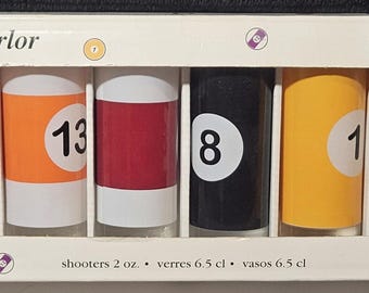 Zestaw 6 kieliszków do shotów Vintage Luminarc Pool Parlor o pojemności 2 uncji i stalówkach