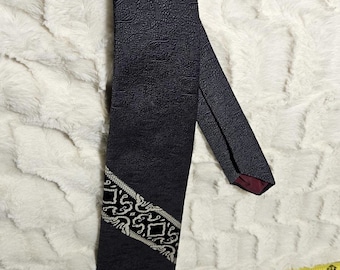 Vintage 1980s/90s ""Bold Look" Revival Jacquard Panel Krawatte."