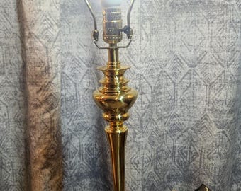 Lampa stołowa Vintage Stiffel Heavy Brass Trophy - MCM Hollywood Regency - Octagon