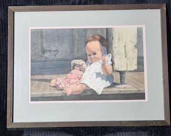 Oryginalna akwarela Alice Olson Seufert o jakości inwestycyjnej, podpisana i datowana na 1986 r.