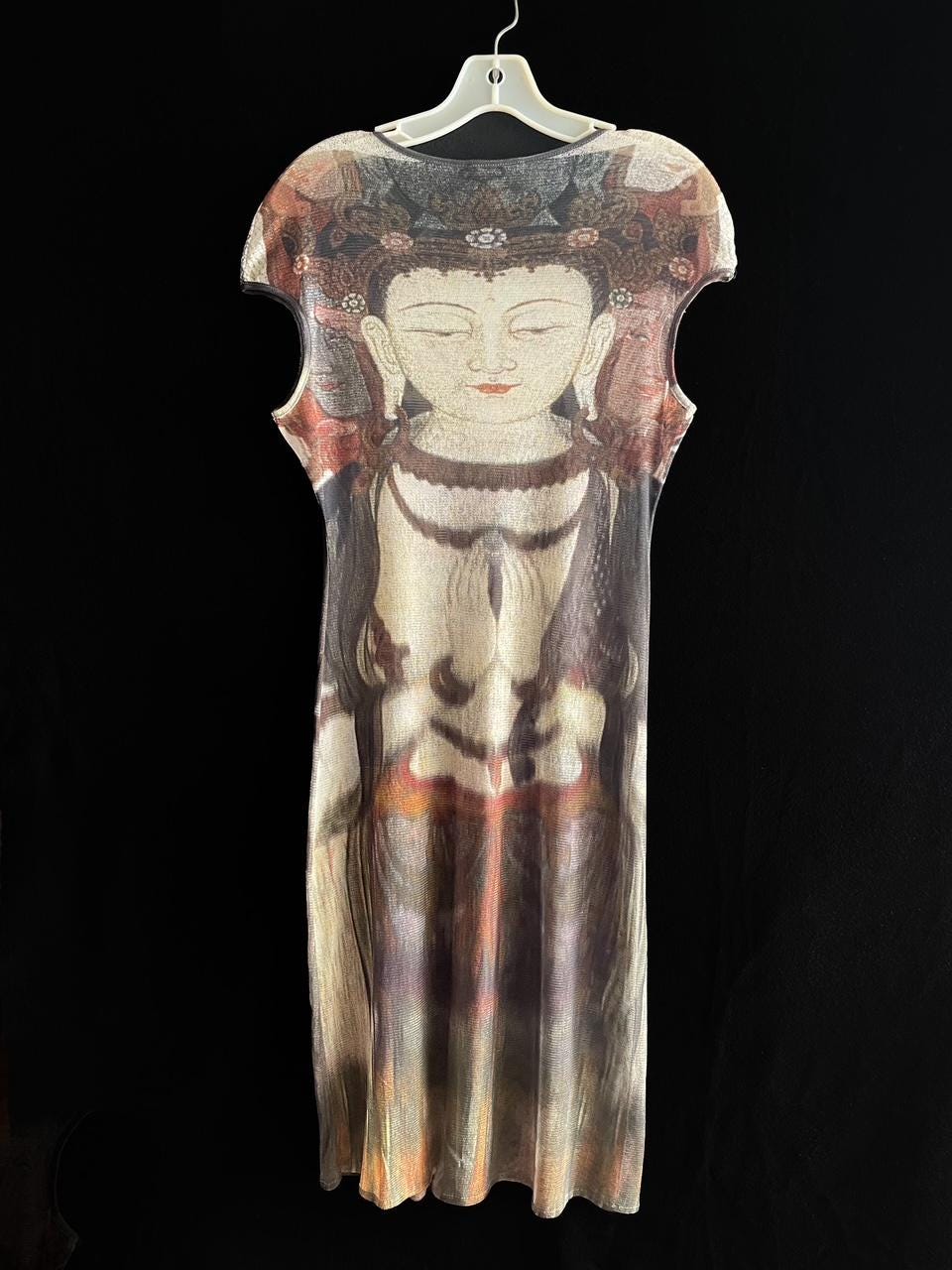 VIVIENNE TAM 90's 仏陀プリント ワンピース 0 千手観音 1990s American Designer Vivienne Tam BUDDHA MESH DRESS Kuan Yin