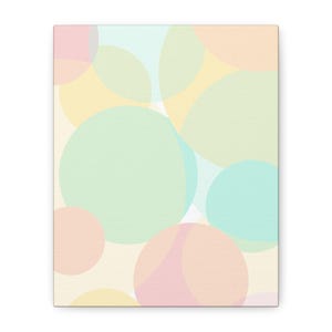 Pastel Overlapping Circles Matte Canvas