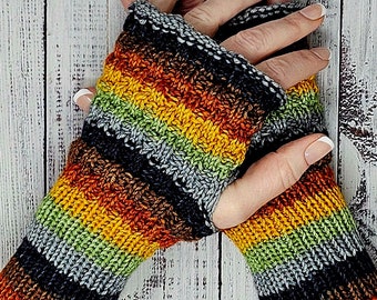 MODÈLE DE TRICOTAGE, Modèle de mitaines de poids pour les doigts, Modèle de gants en tricot, Manchettes en tricot, gants chauds