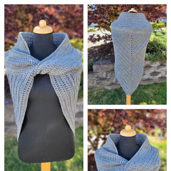 Highlander shawl CROCHET PATTERN, Outlander crochet Pattern, Sassenach Shawl, mobius crochet wrap, scottish shawl pattern, 18th century wrap