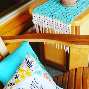 Boho Style Table Runner, CROCHET PATTERN, Crochet Table Runner, home decor, Cotton table decor placemat with fringe, farmhouse crochet