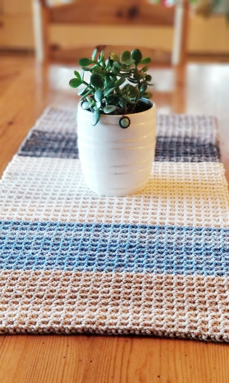 Farmhouse Style Reversible Table Runner CROCHET PATTERN Etsy