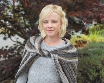 Highlander Crochet Shawl Pattern: Worsted Weight Mobius Wrap (PDF Pattern)