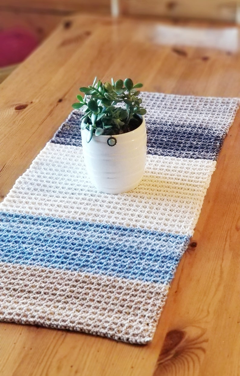 Farmhouse Style Reversible Table Runner CROCHET PATTERN Etsy