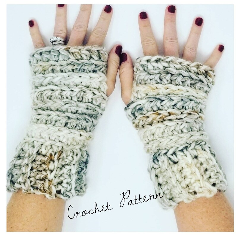 CROCHET PATTERN Chunky Arm Warmers Outlander arm warmers Etsy España