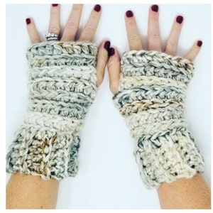 CROCHET PATTERN, Chunky Arm Warmers, Outlander arm warmers Crochet Pattern, Easy Crochet Pattern, 1 skein project