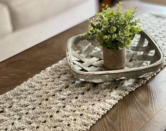 Knitting pattern, Easy Knitted Table Runner Pattern, Farmhouse Home decor, Modern Table Runner, Wool Table Placemat, knitted doily