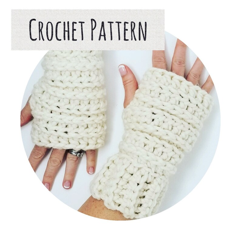 CROCHET PATTERN Chunky Arm Warmer Easy Crochet Arm Warmers Etsy