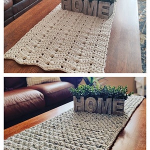 2 Pattern Bundle Basic Bulky & Chunky Reversible Table Runner CROCHET PATTERN, Crochet Table Runner, doily, crochet table decor placemat