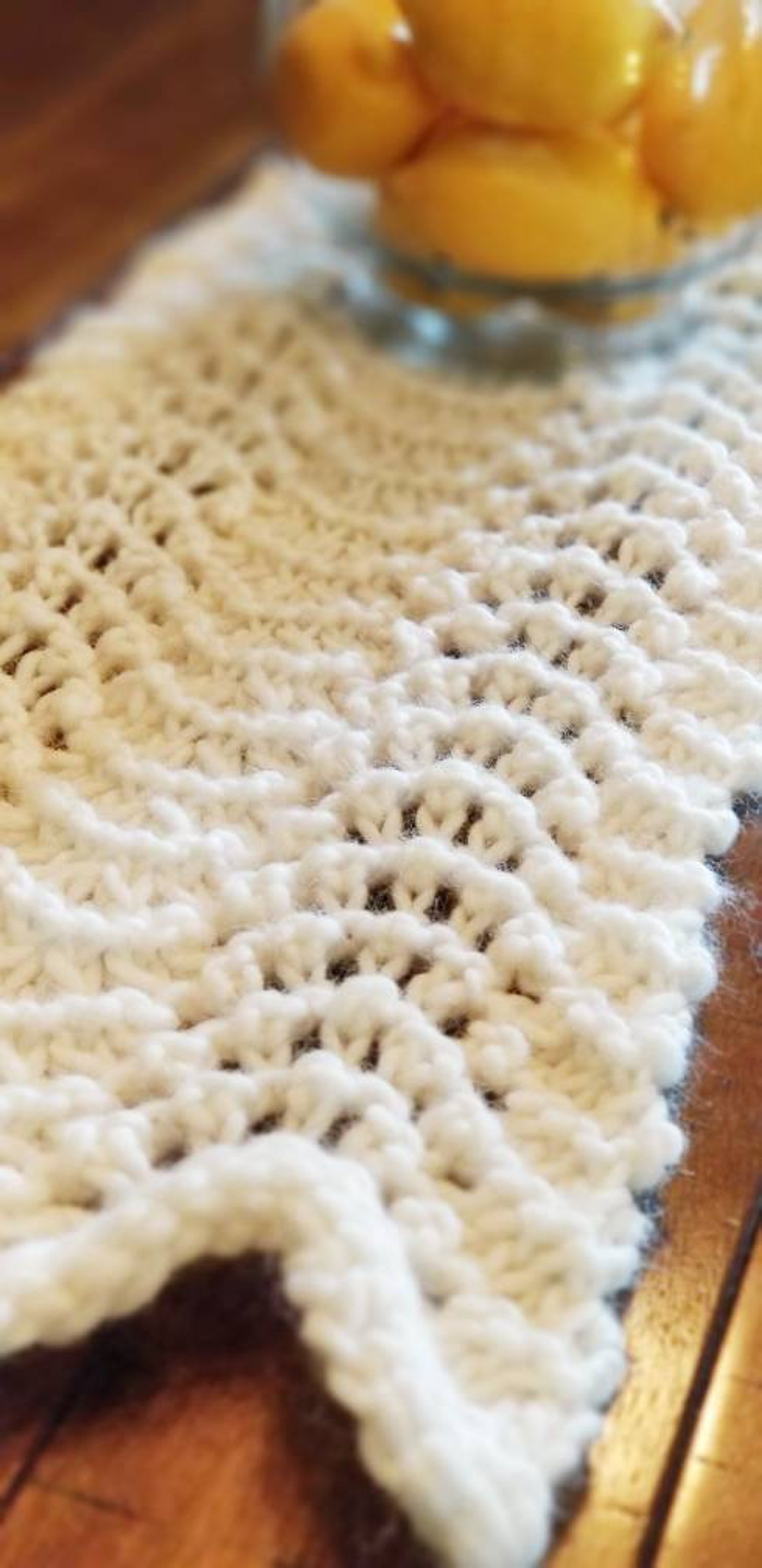 Table Runner knitting Pattern Easy Knitted Table Runner Etsy