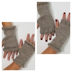 KNITTING PATTERN, Easy Fingerless Knitted Wrist Warmer Pattern, Arm warmer knitting Pattern, fingerless gloves knitting Pattern image 1