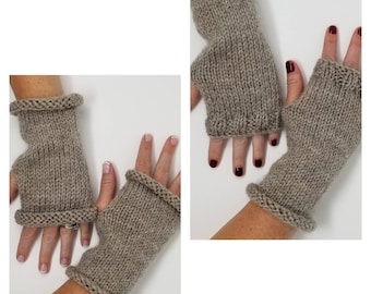 KNITTING PATTERN, Easy Fingerless Knitted Wrist Warmer Pattern, Arm warmer knitting Pattern, fingerless gloves knitting Pattern