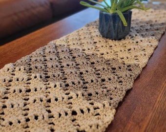 Reversible Easy Chunky Crochet Table Runner CROCHET PATTERN, Bulky washable Table Runner, doily, table decor placemat, farmhouse decor