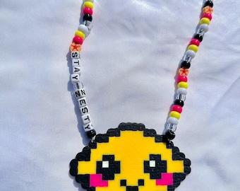 Stay Zesty Perler Necklace | Rave & Festival Accessory